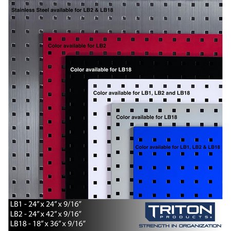 Triton Products (2) 18 In. W x 36 In. H White Steel Square Hole Pegboards 30 pc. LocHook Assortment & Hanging Bin System LB18-CK